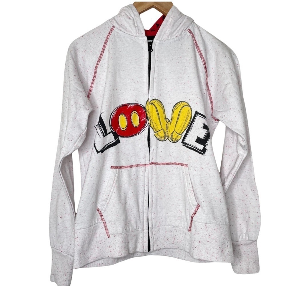 Disney “love” zip up hoodie small